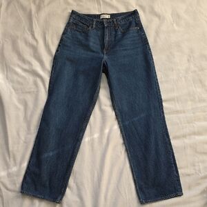 Abercrombie & Fitch The Loose High Rise Mid Wash Size 30/10L